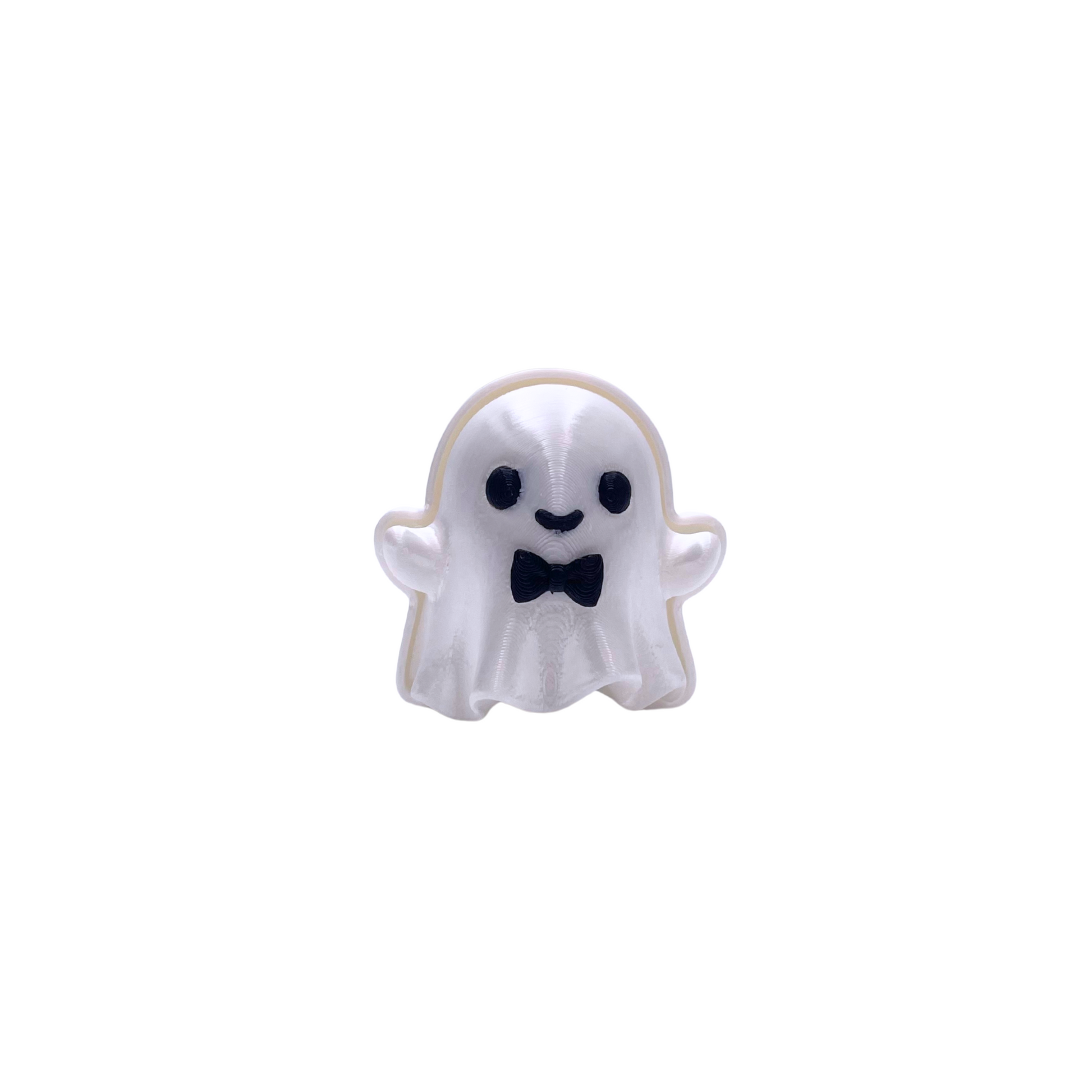 Silk Ghost Clicker Halloween fidget toy with smooth finish, crisp ASMR clicks, and spooky ghost design for stress relief and festive fun.