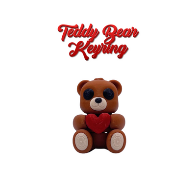 Teddy Bear Keyring with soft plush design and chain attachment, a cute accessory for keys, bags, or gifting.