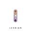 lesbian push button fidget toy for the LGBTQIA+ community