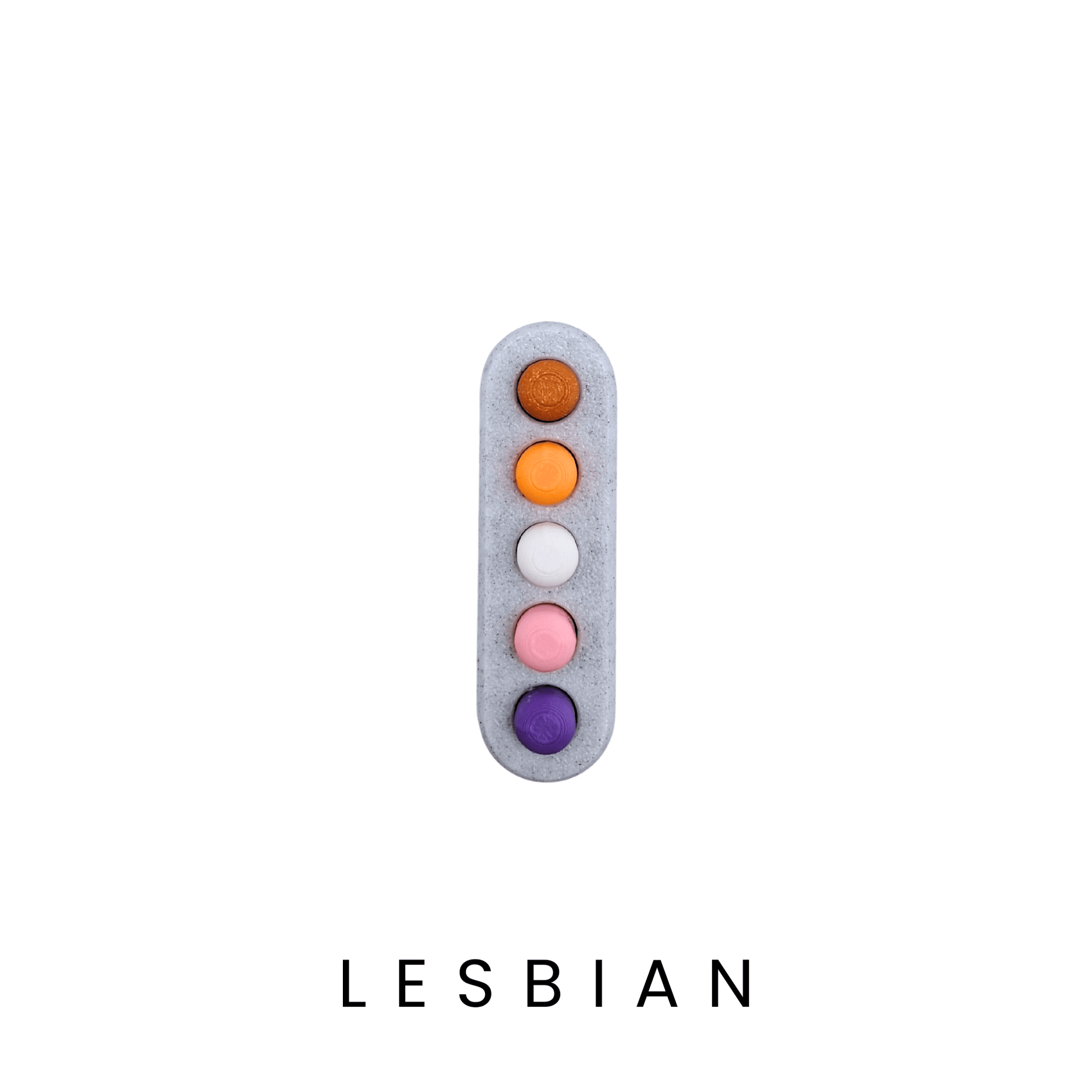 lesbian push button fidget toy for the LGBTQIA+ community