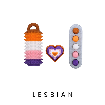 Lesbian Pride Fidgets Rainbow | THIS IS ME Collection Dans Fidget Foundry | Pain Stim Clicker 
