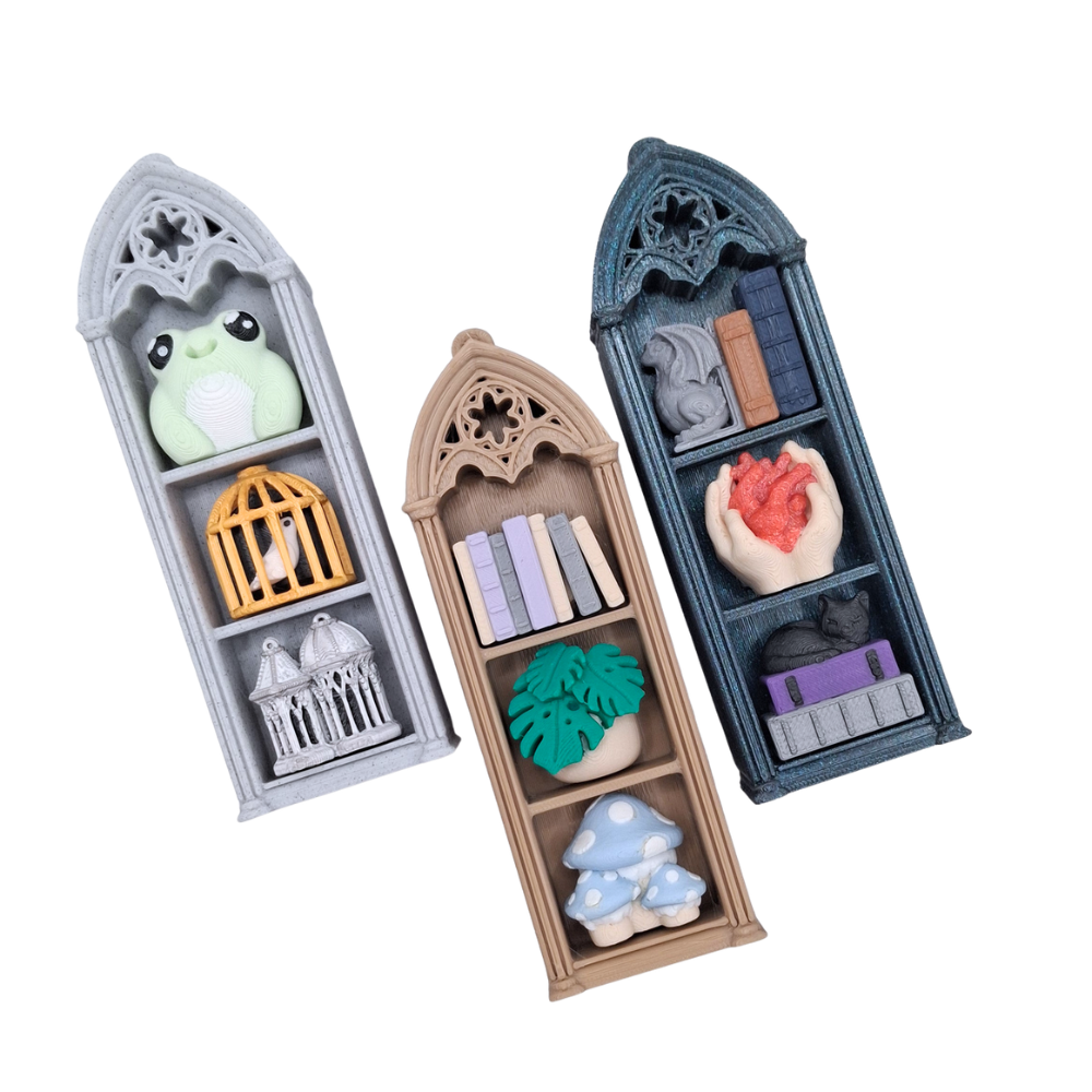 Gothic book nook clicker asmr sensory tool 3 buttons