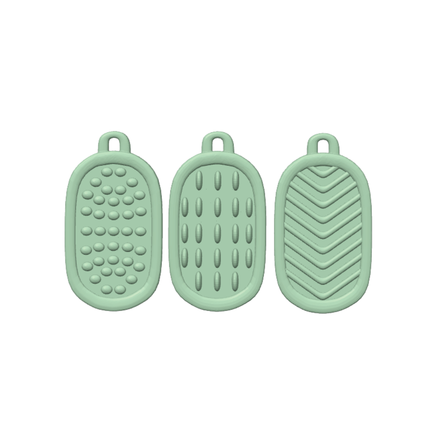 sensory texture tags mint green