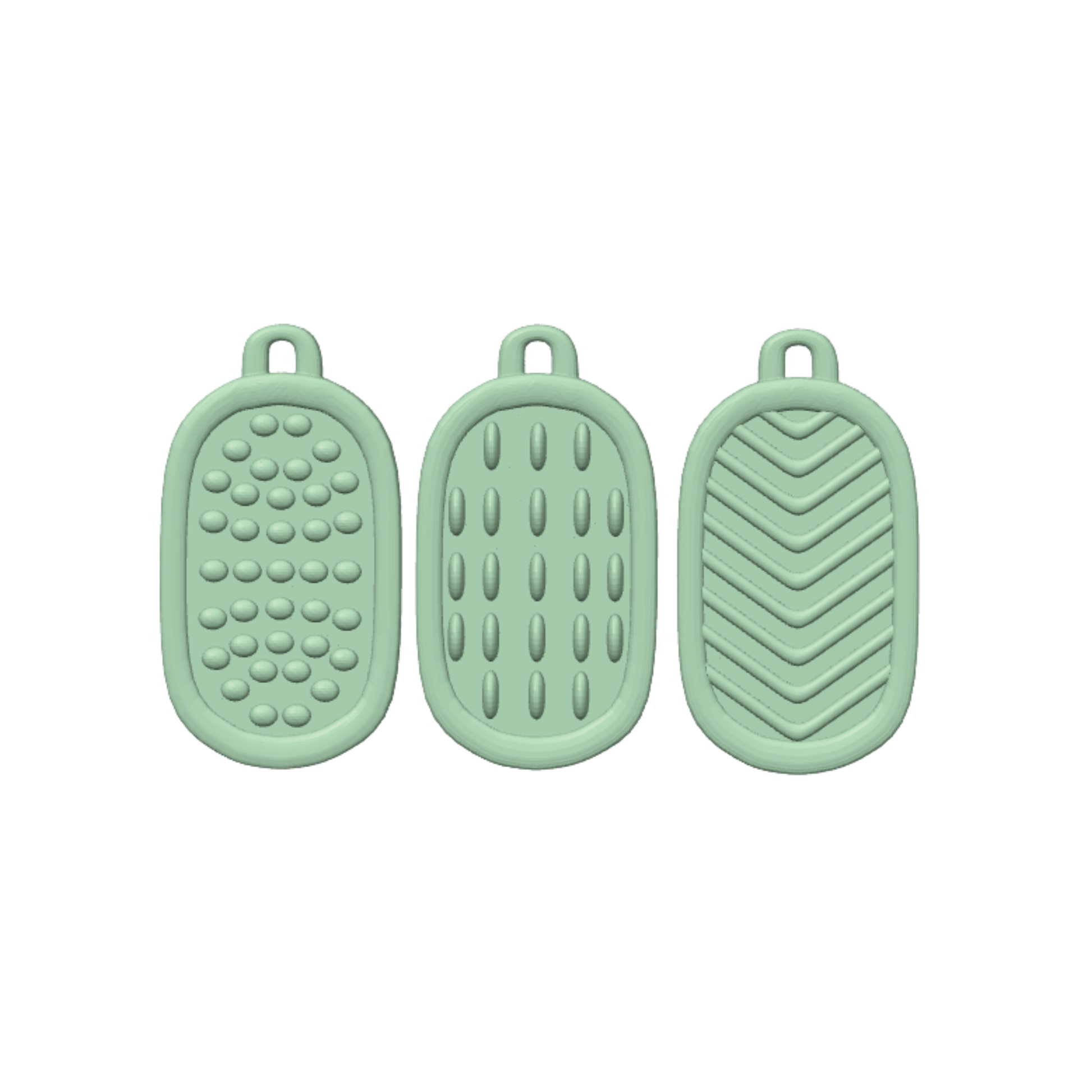 sensory texture tags mint green