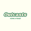 Logo with the text 'Outcasts Home A Fidget' on a white background