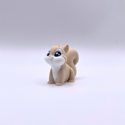 beige squirrel fidget toy keyring cute
