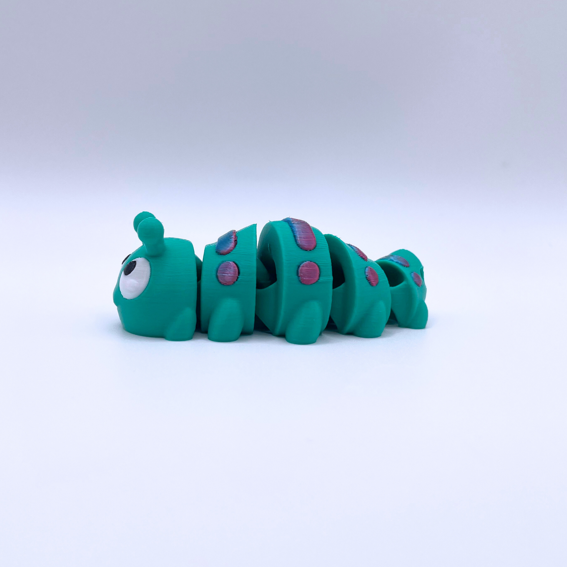 rainbow giant caterpillar keyring