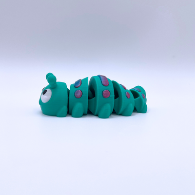 rainbow giant caterpillar keyring