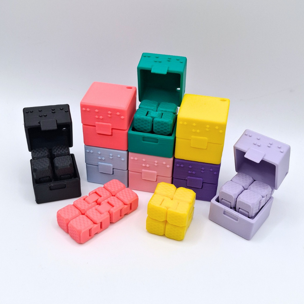 mini infinity fidget toy sensory tool for adults, now with a carry case, sold separately or as a bundle