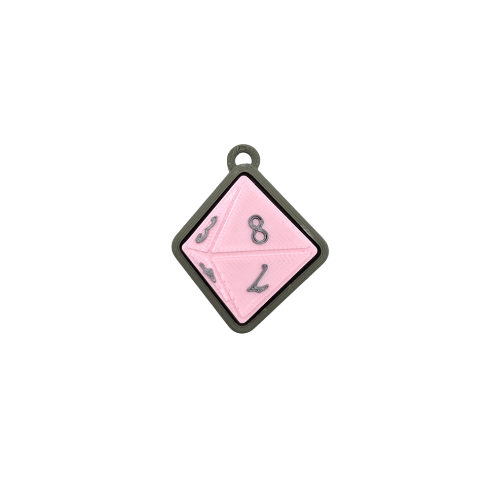 Pink 8 D&D Dice Clicker sensory fidget toy