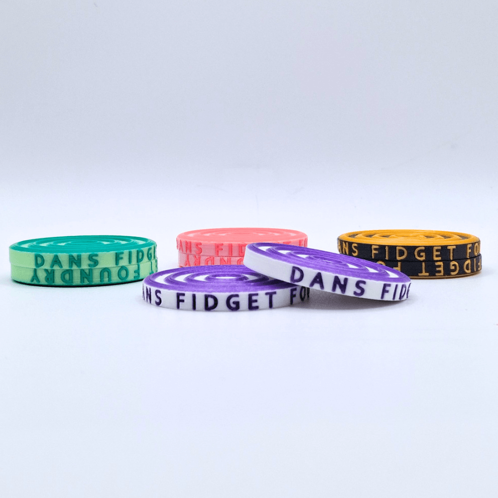 Magnetic Slider Fidget with Sensory Rings, Dans Fidget Foundry