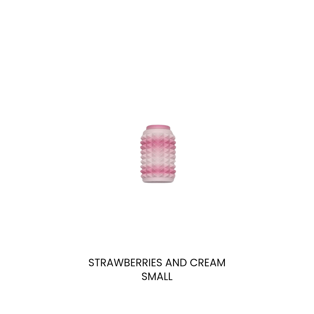 Spike pain stim clicker sensory tool fidget toy with lanyard attachment gradient strawberries and cream small