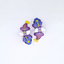 Mini celestial dragon figurines glitter pink and purple