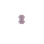 Small pink heart-shaped infinity hinge on a white background