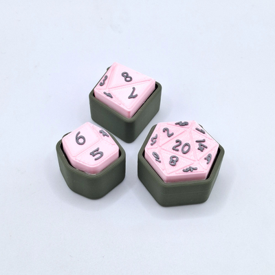 Pink D&D Dice Clicker sensory fidget toy