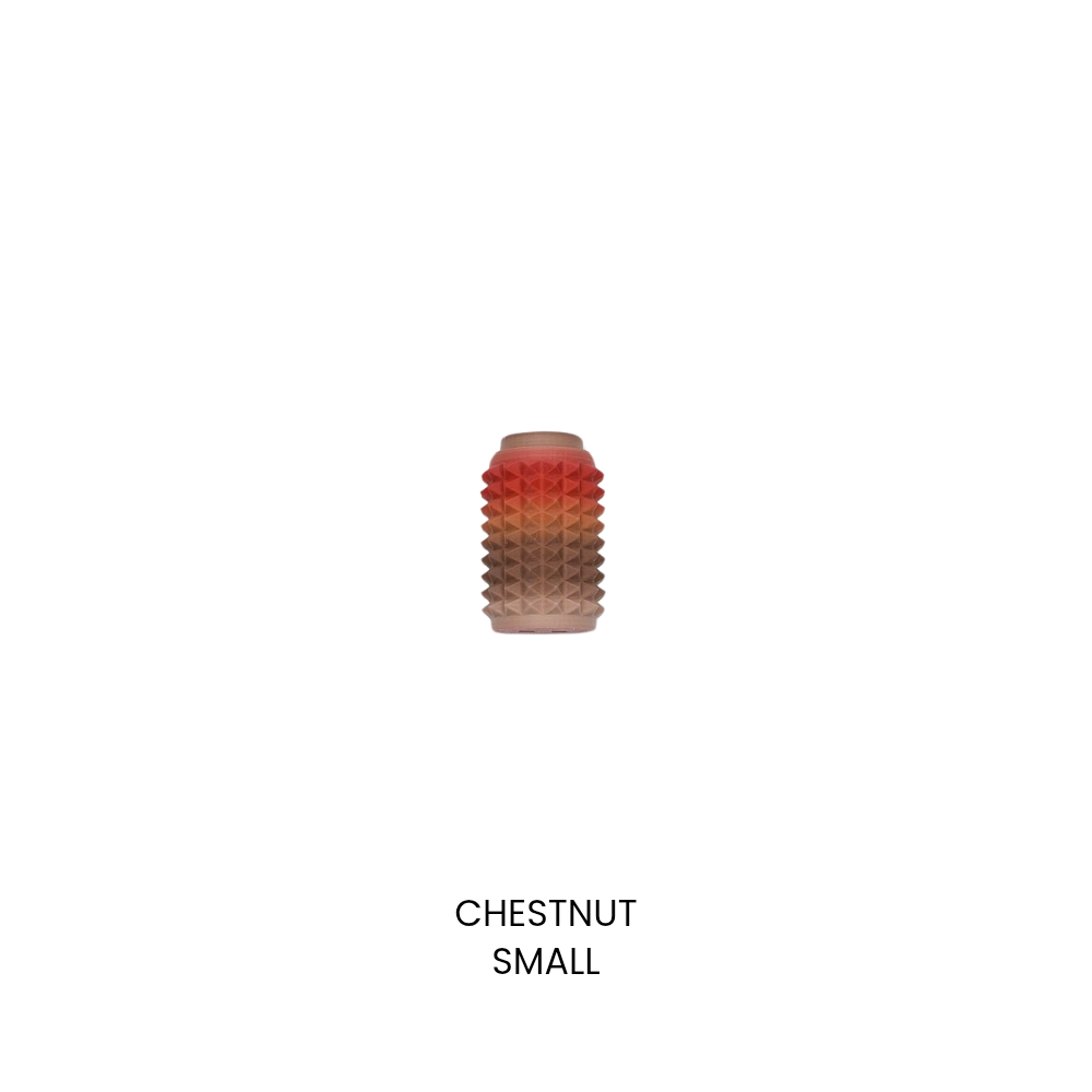 Spike pain stim clicker sensory tool fidget toy with lanyard attachment gradient chestnut small