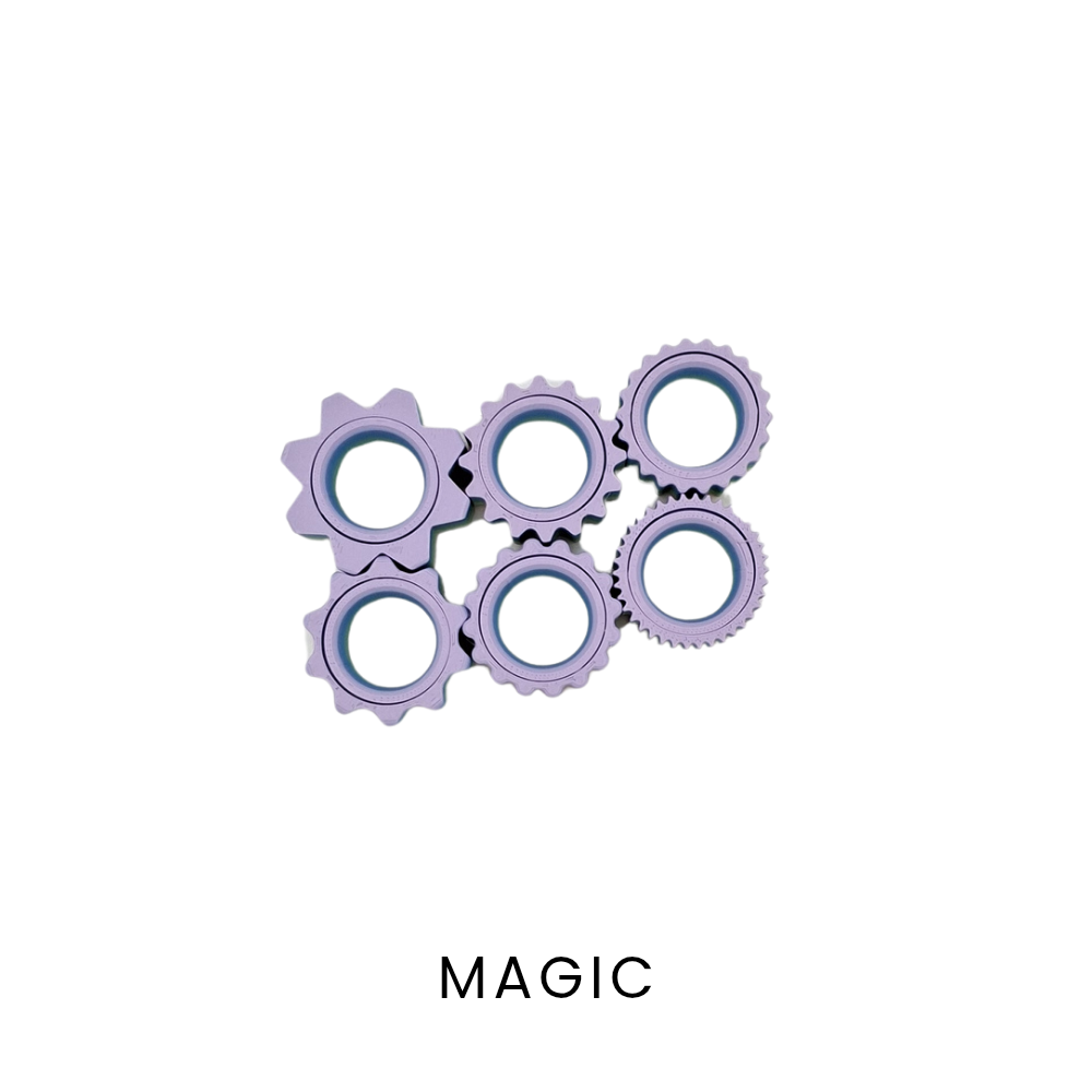 Magic rainbow pastel fidget rings, sensory fidget toy