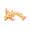 Dream dragon yellow and orange flexi fidget toy