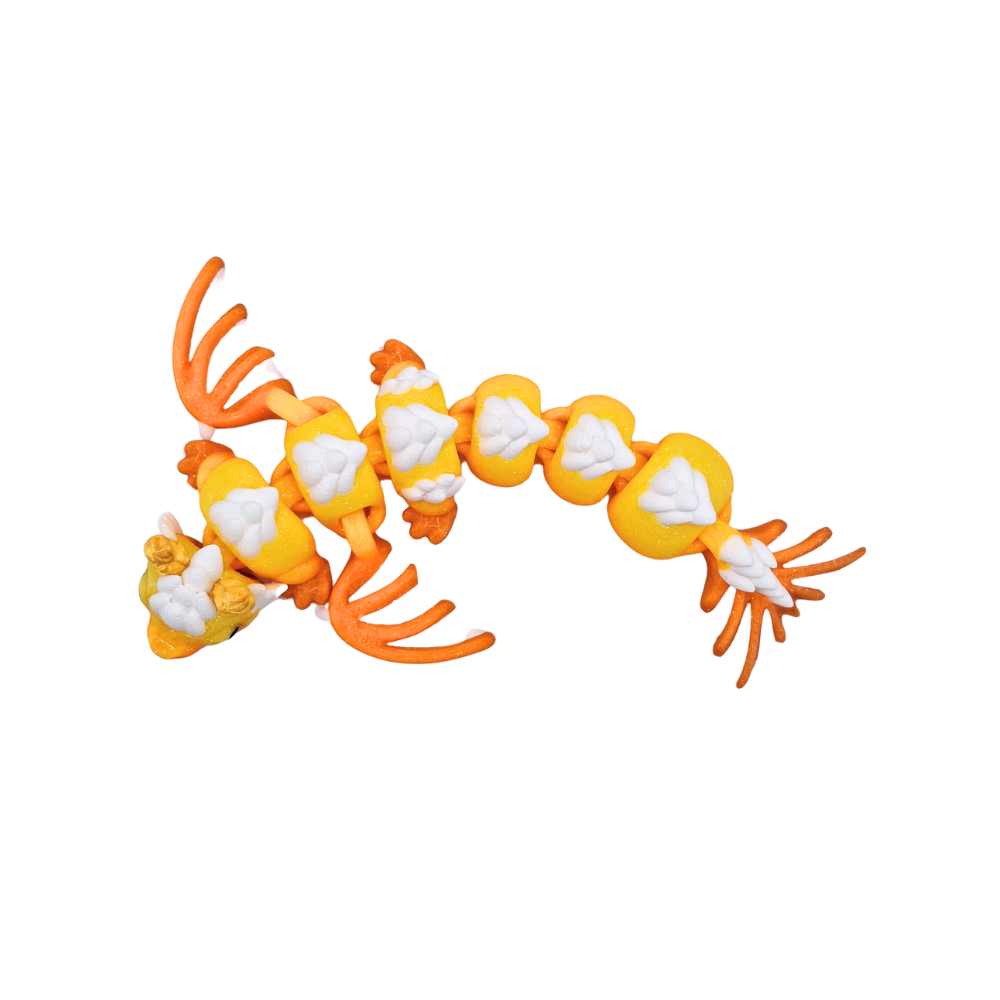 Dream dragon yellow and orange flexi fidget toy
