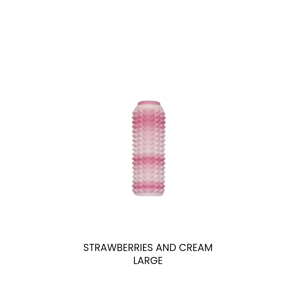 Spike pain stim clicker sensory tool fidget toy with lanyard attachment gradient strawberries and cream large