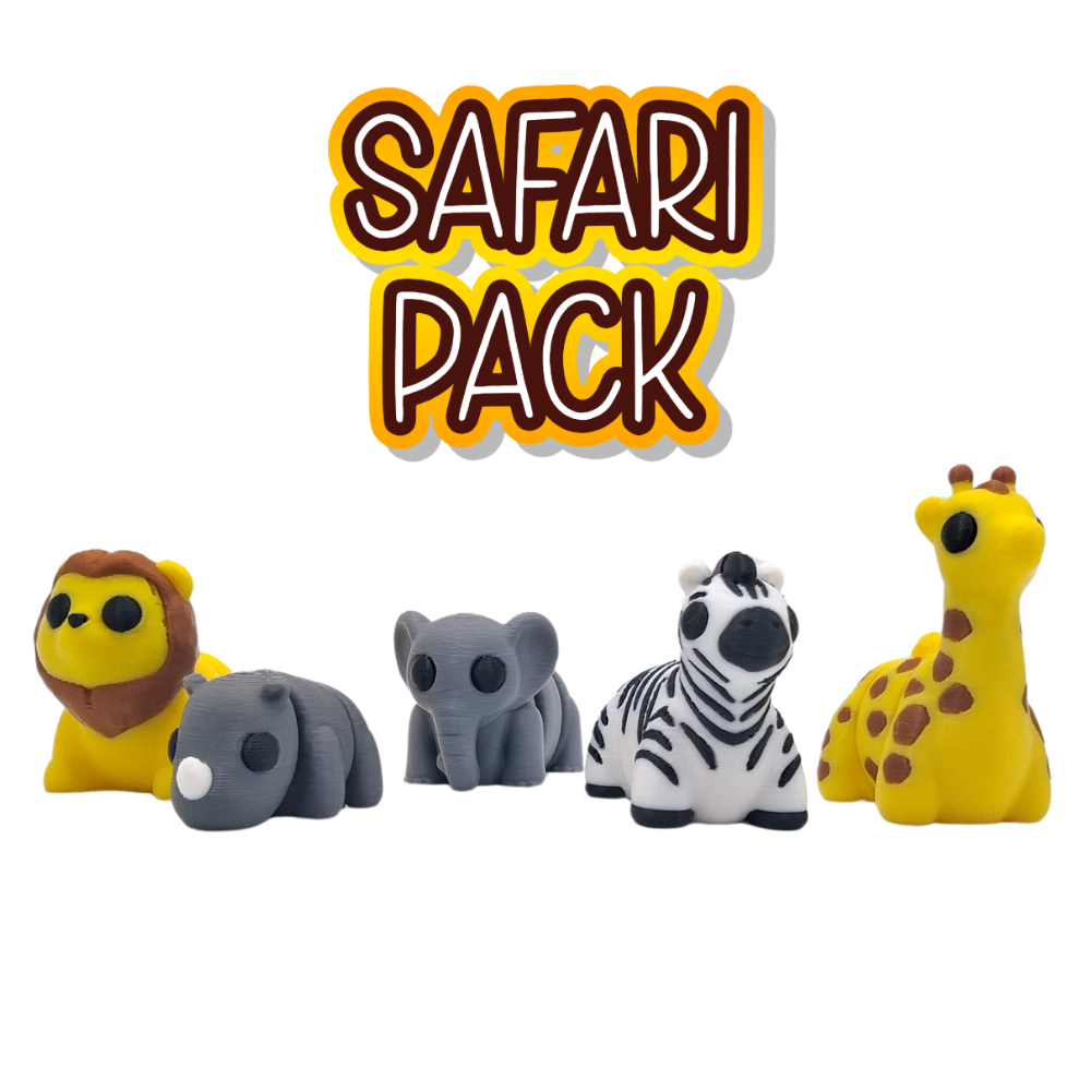 safari animal pack, rhino, elephant, lion, zebra, giraffe
