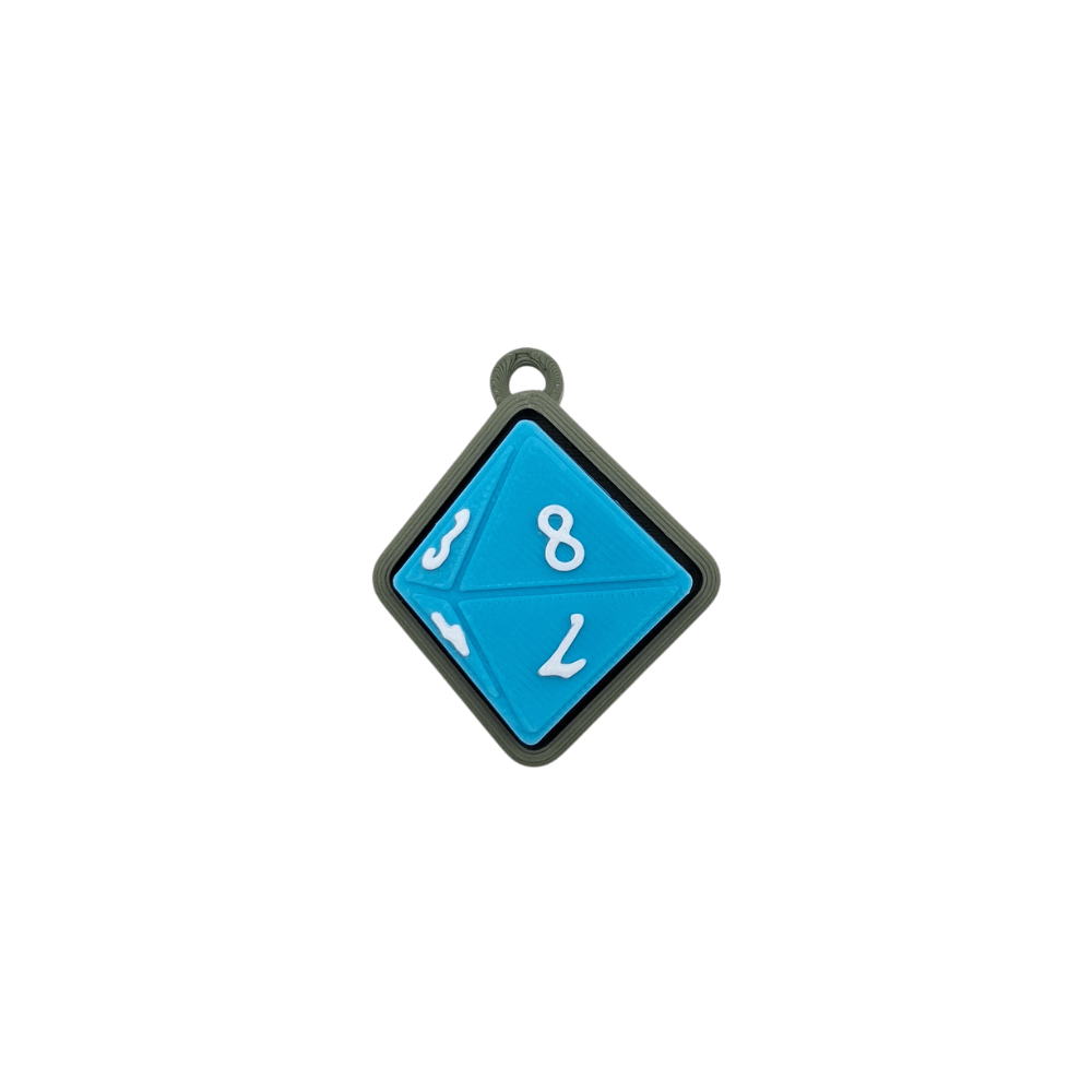 Blue 8 D&D Dice Clicker sensory fidget toy