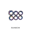 Silk Rainbow oil slick fidget rings, sensory fidget toy