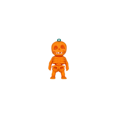 Pumpkin Skeleton Keycharm