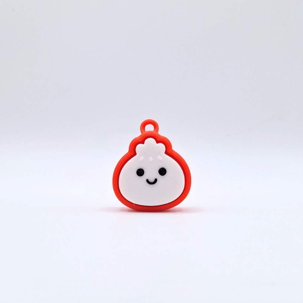 dumpling clicker bao bun white and red
