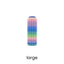 Large pain stim clickers in a pastel rainbow gradient with a spiky cylinder design.