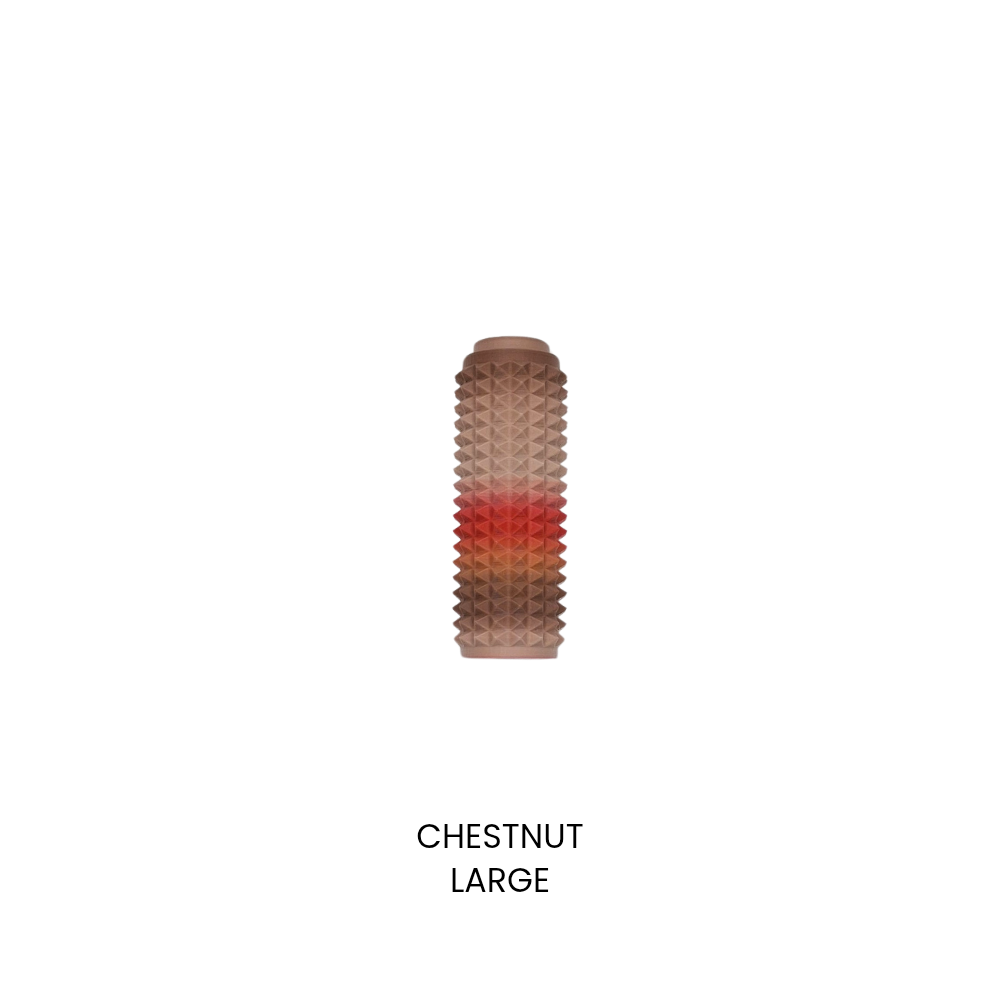 Spike pain stim clicker sensory tool fidget toy with lanyard attachment gradient chestnut large