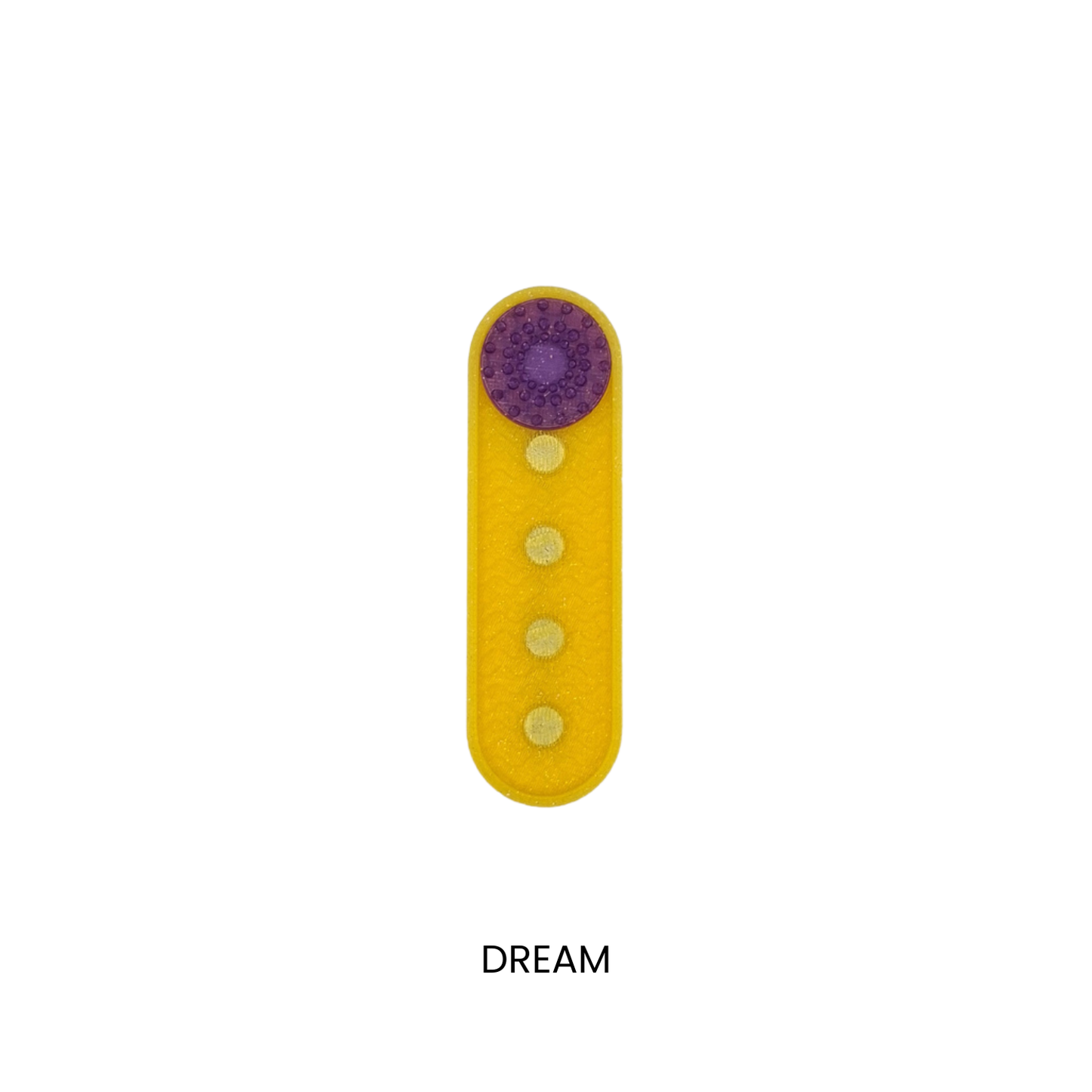 Glitter Yellow and Purple Glow Green Magnet Slider Sensory Tool