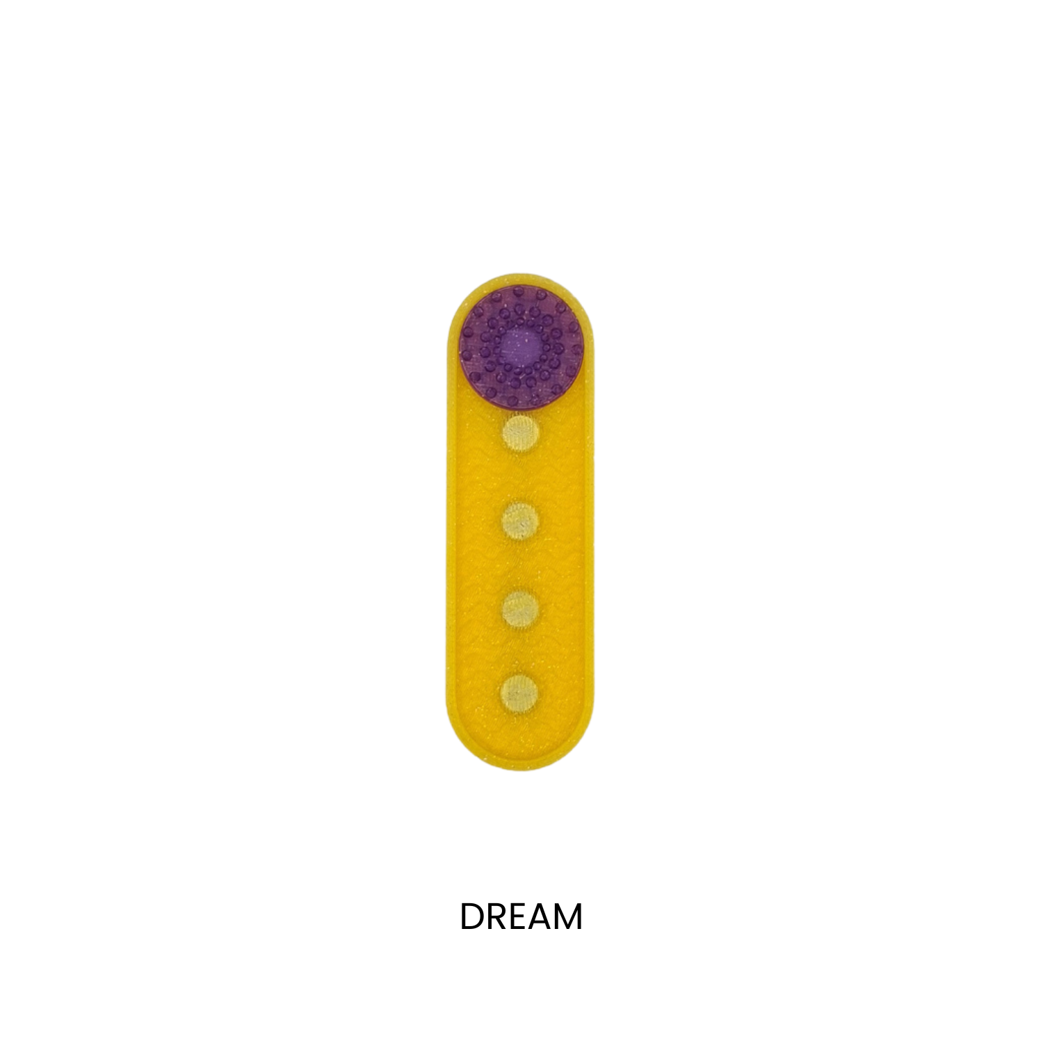Glitter Yellow and Purple Glow Green Magnet Slider Sensory Tool