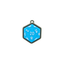 Blue 20 D&D Dice Clicker sensory fidget toy