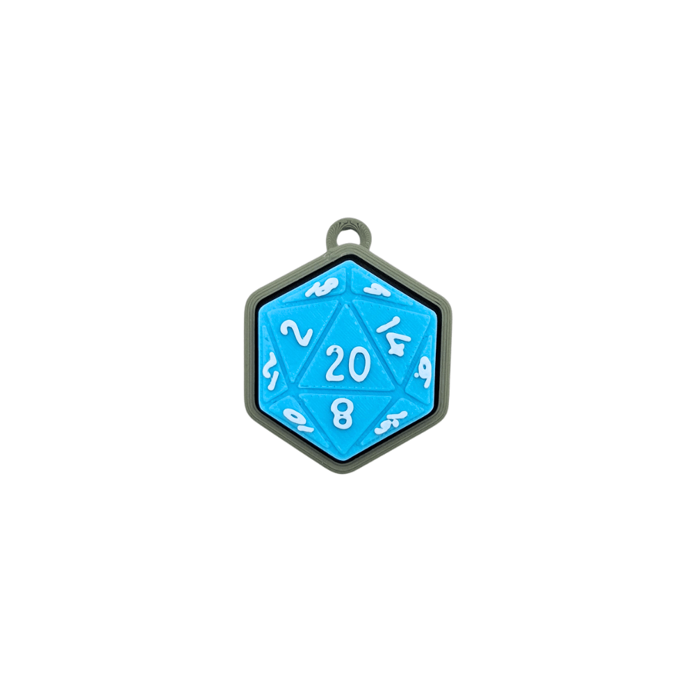 Blue 20 D&D Dice Clicker sensory fidget toy