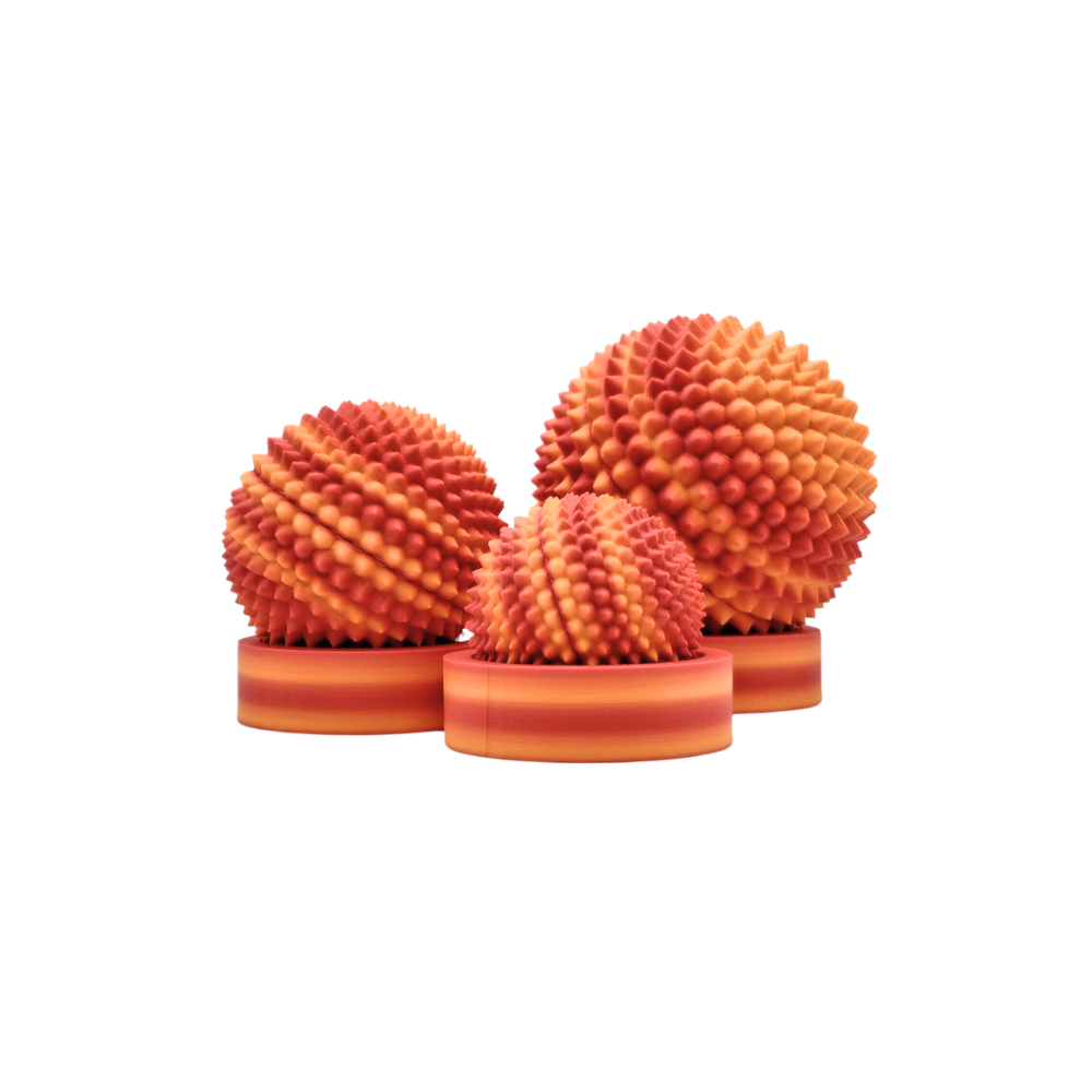 Gradient Orange Halloween Spike Sphere sensory tool for grounding