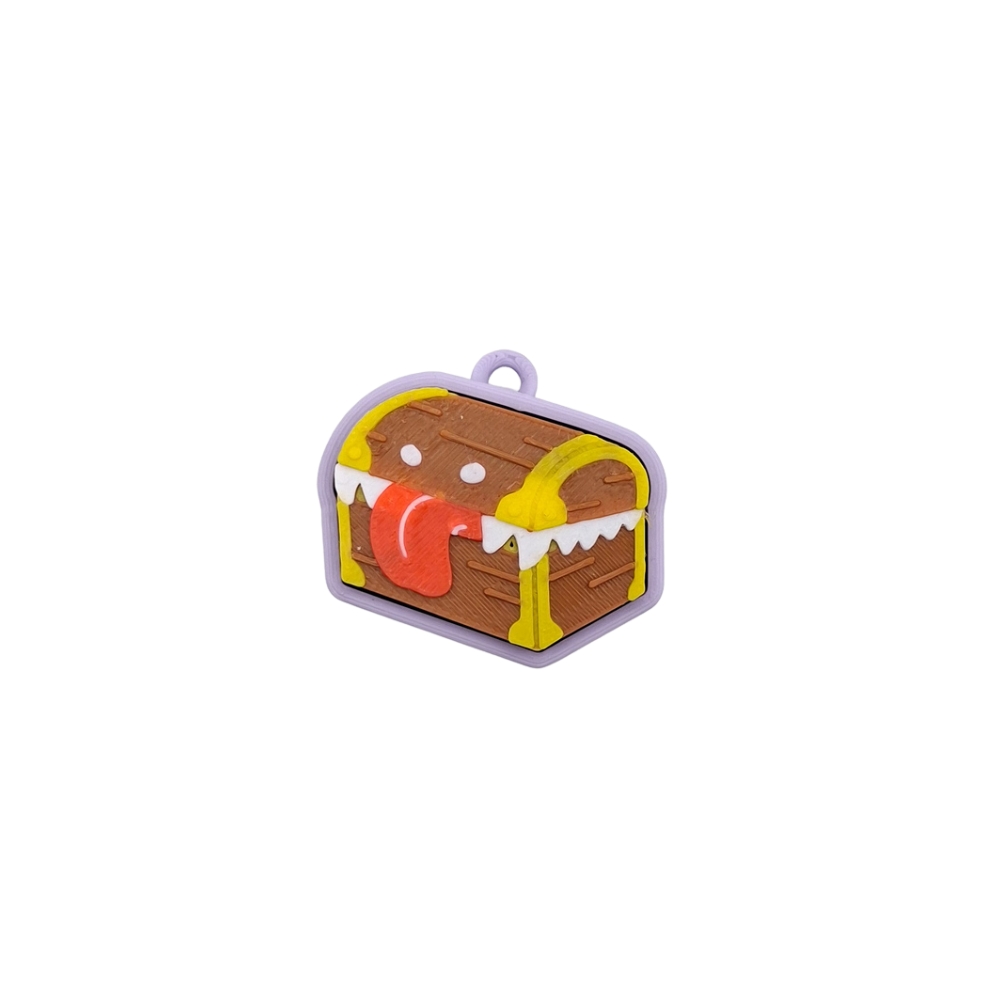 treasure chest clicker fidget toy tongue out