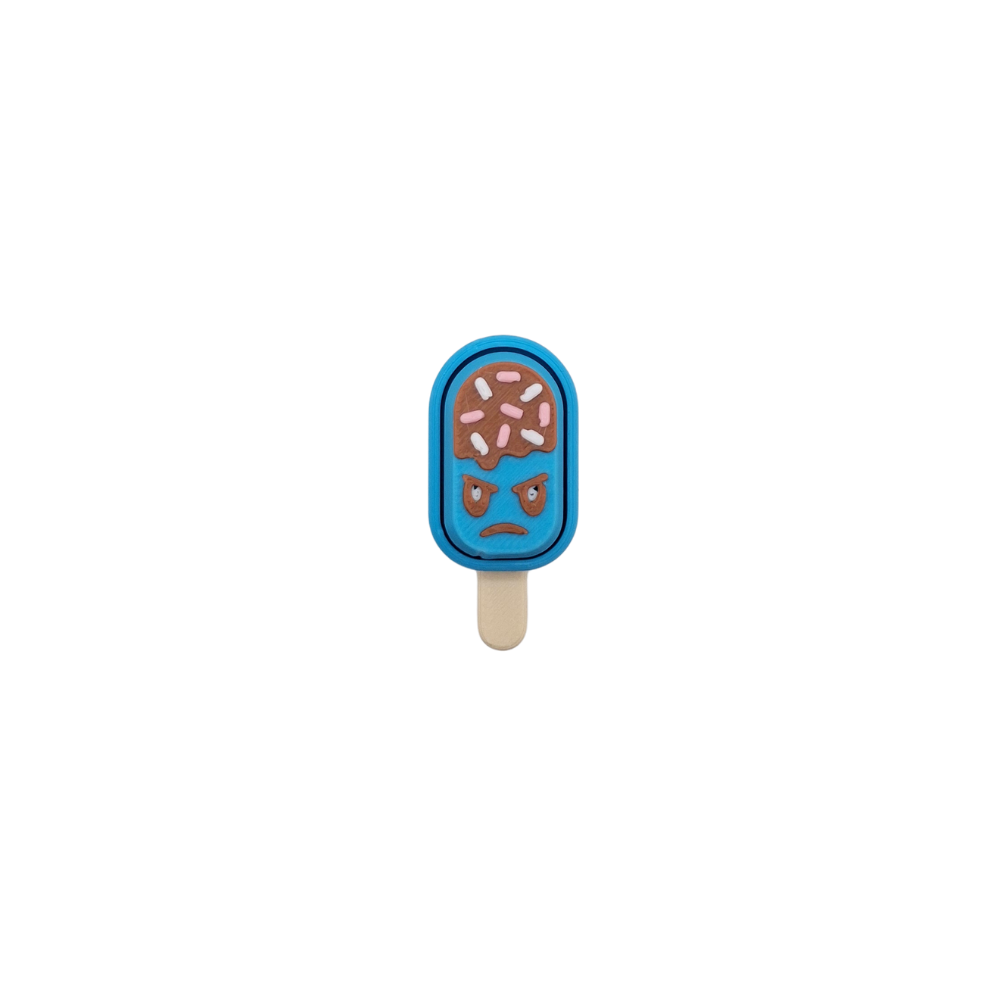 Ice Lollie Friends Blue angry face
