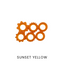 Sunset yellow fidget rings, sensory fidget toy