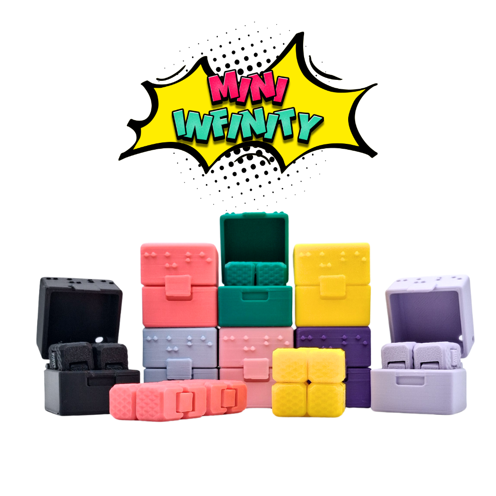 mini infinity fidget toy sensory tool for adults, now with a carry case