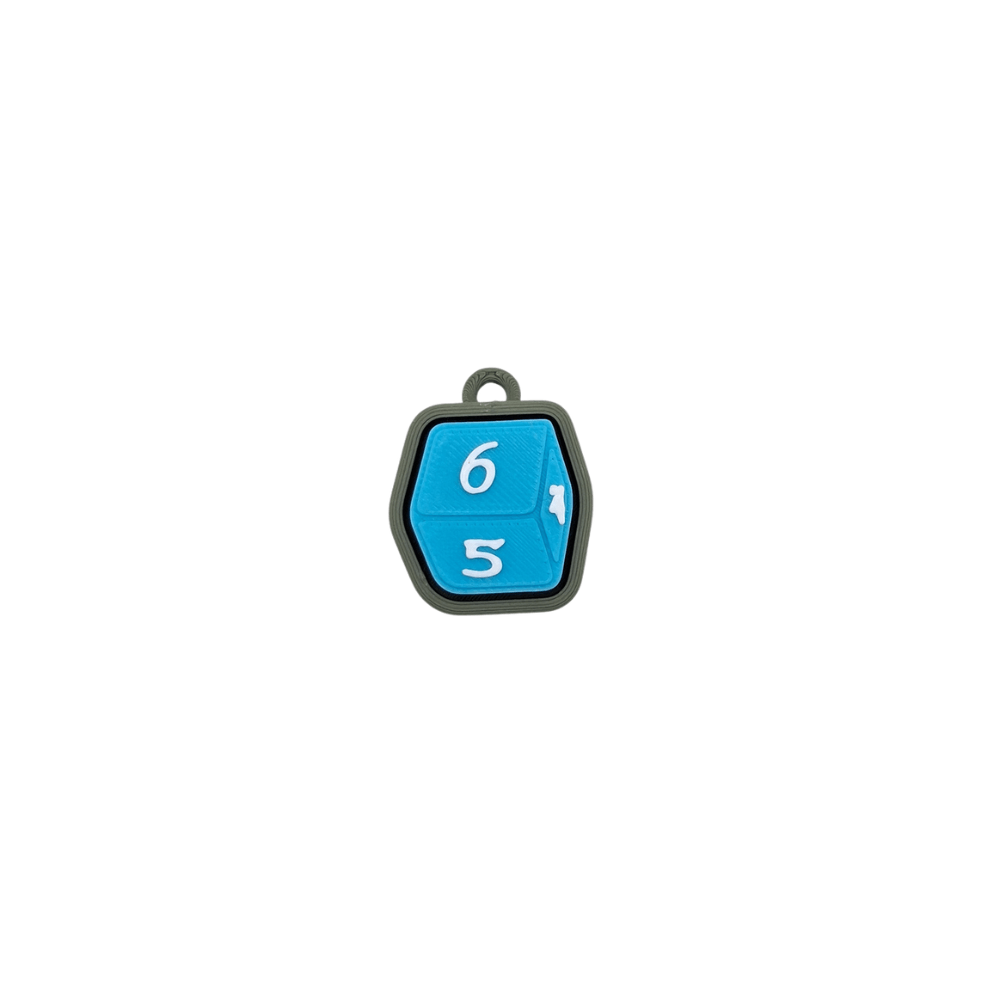 Blue 6 D&D Dice Clicker sensory fidget toy