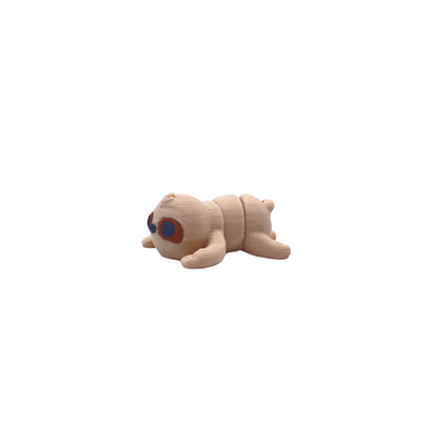 sloth fidget toy keyring beige articulated