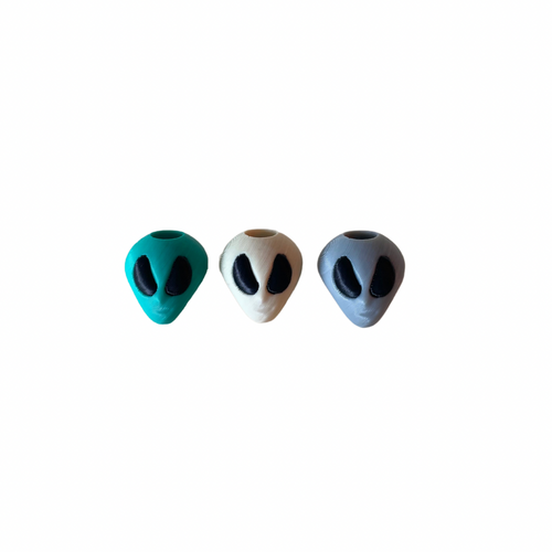 small funky alien head beads for drawstring